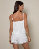 Image of Charada Lace Trim Bloomer Short in Broderie Ivory