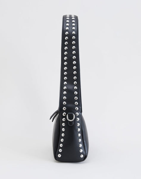 Image of Studded Shoulder Bag in Black