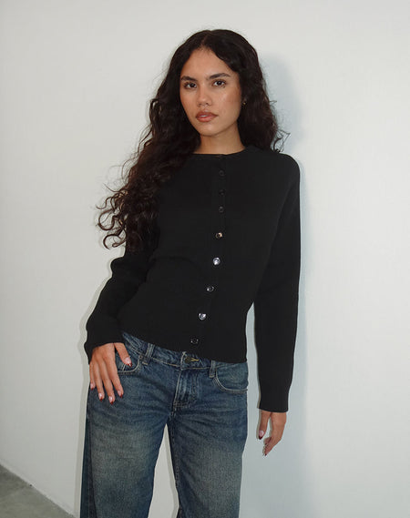 Subra Long Sleeve Cardigan in Grey