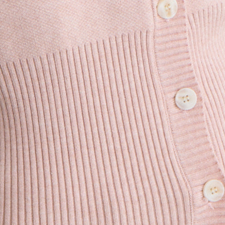 Subra Long Sleeve Cardigan in Pink