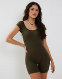 Image of Sujin Unitard in Olive