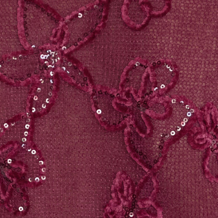 Sukita Cardigan in Sequin Knit Burgundy