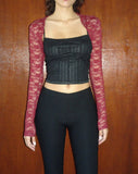 Image of Suri Lace Shrug in Maroon