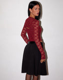 Image of Suri Lace Shrug in Maroon