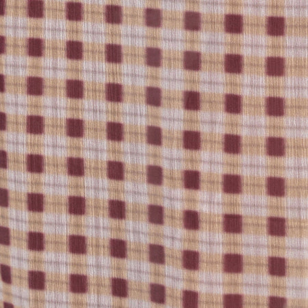 Surina Maxi Skirt in Chiffon Blurred Check Peach