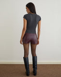 Image of Sutin Tee in Beluga Grey with Martini Girl Graphic