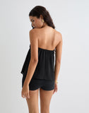 Image of Setsuko Bandeau Longline Top in Black