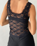 image of Tahoa Lace Vest in Black