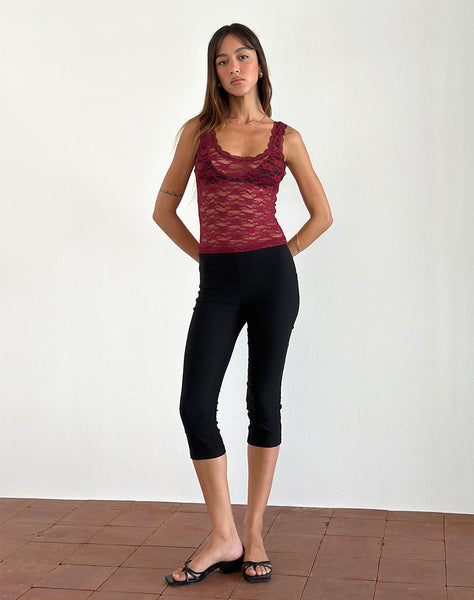 image of Tahoa Top in Orchid Lace Burgundy