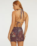 image of Takel Mini Skirt in Botanical Animal Brown