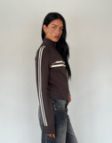 Image of Talisa Sporty Zip Through Jacket in Brown