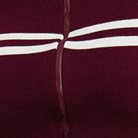 Talisa Zip Through Jacket in Maroon with White Stripe