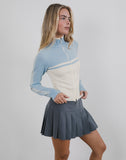 Image of Talya Jacket in Panel Blue with White