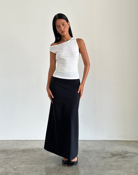 Image of Tamia Asymmetric Top in Crinkle White