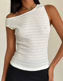 Image of Tamia Asymmetric Top in Crinkle White