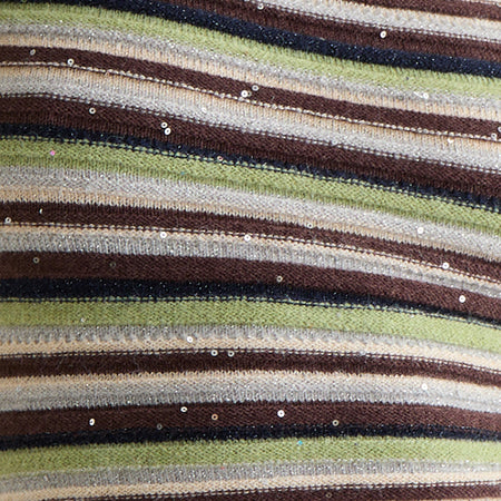 TAMIA TOP GREEN BROWN STRIPE