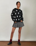 Image of Tamika Oversized Jumper in Polka Black