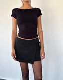 Image of Tanix Wrap Skirt in Tailoring Black