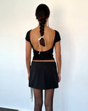 Image of Tanix Wrap Skirt in Tailoring Black