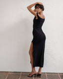 Image of Tarna Bardot Maxi Dress in Mesh Black