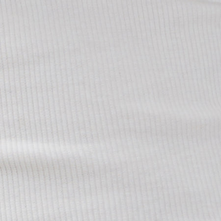 Tasley Ribbed Folded Sleeve Tee in White