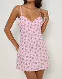 Image of Tasuya Mini Dress in Floral Romance Pink