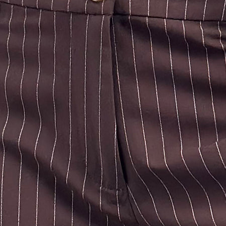 Tatina Smart Trouser in Brown Pinstripe Tailoring