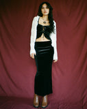 Image of Tulus Maxi Skirt in Black Velvet