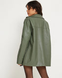 image of Tavira Jacket in PU Military Green