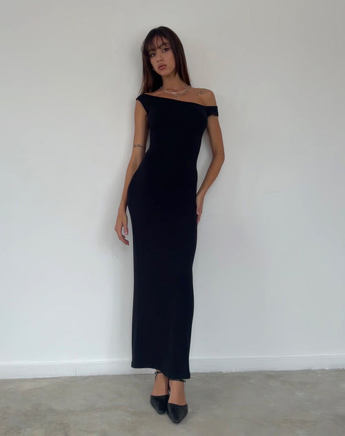 Image of Tehyun Maxi Dress in Rib Black