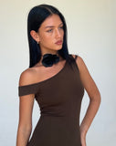 Image of Tehyun Maxi Dress in Brown Rib