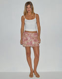 Image of Teo Mini Skirt in Smoky Floral Peach