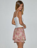 Image of Teo Mini Skirt in Smoky Floral Peach