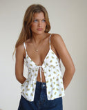 Image of Tezza Top in Funshine Floral Off White