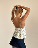 Image of Tezza Top in Funshine Floral Off White