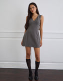 Image of Thaif Mini Dress in Tailoring Charcoal