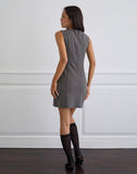 Image of Thaif Mini Dress in Tailoring Charcoal