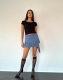 Image of Theri Frill Mini Skirt in Moonlight Blue