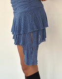 Image of Theri Frill Mini Skirt in Moonlight Blue