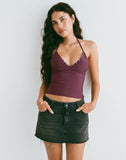 Image of Thorin Studded Tankini in Burgundy