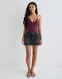 Image of Thorin Studded Tankini in Burgundy