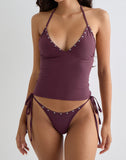 Image of Thorin Studded Tankini in Burgundy
