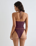 Image of Thorin Studded Tankini in Burgundy