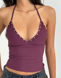 Image of Thorin Studded Tankini in Burgundy