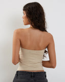 Image of Tifose Bandeau Twist Front Top in Coconut Milk