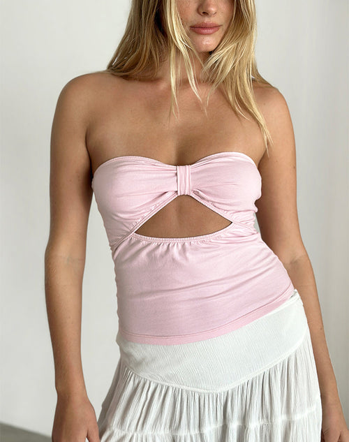 Image of Tifose Twist Front Top in Light Pink