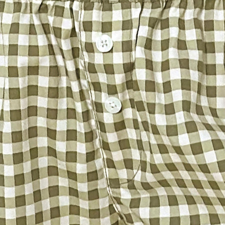 Laboxe Shorts in Olive Gingham