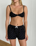 Image of Tiga Bralette in Polka Black