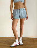 Image of Rata Shorts in Blue Small Vertical Stripe