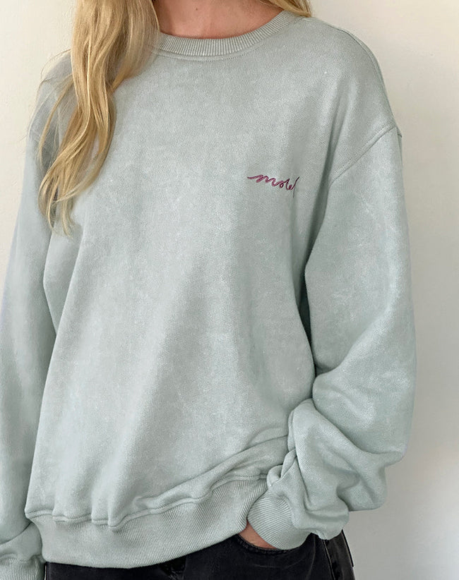 Image of Tillie Jumper in Ecru with Motel Cashmere Embroidery